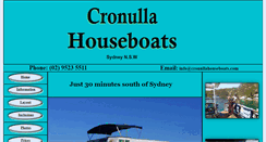 Desktop Screenshot of cronullahouseboats.com
